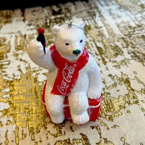 Coke bear ornament.  Authentic by Coca Cola company Authentic